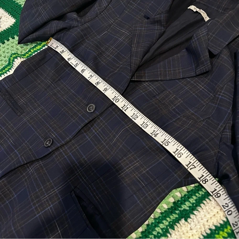 MM. Lafleur Plaid Virgin Wool Blend Business Blazer - Picture 11 of 16